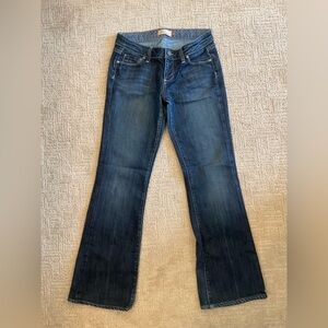 👖🌸 Paige Vintage Y2K Laurel Canyon Mid Rise Bootcut Flare Jeans Dark Wash Sz 26
